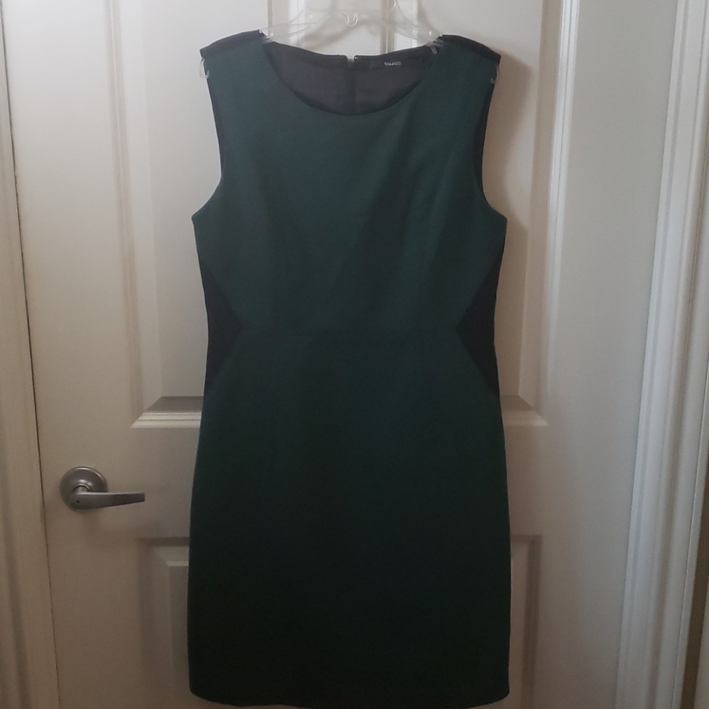 Green and black dress